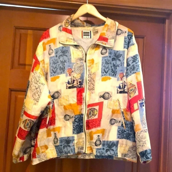 Vintage EVR DIV Russo Apparel Group Silk Jacket - Picture 2 of 10